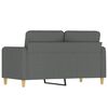 vidaXL Dvivietė sofa, tamsiai pilkos spalvos, 120cm, audinys
