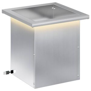 vidaXL Sodo vazonas su LED Sidabrinė 30 x 30 x 30 cm