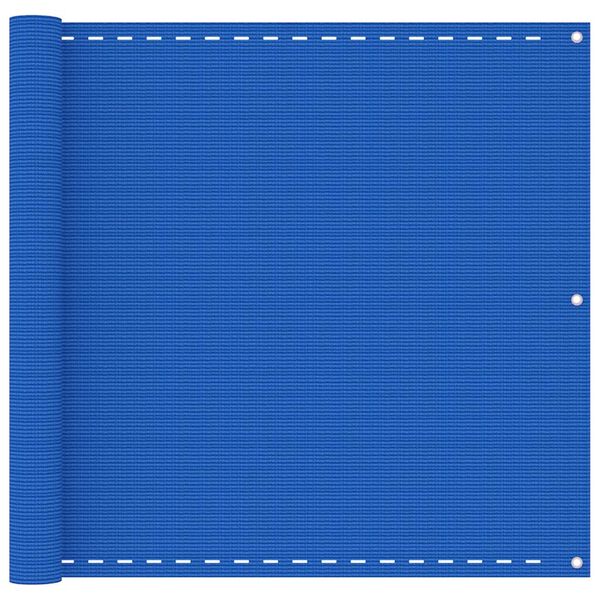 vidaXL Balkono pertvara, mėlynos spalvos, 90x300cm, HDPE