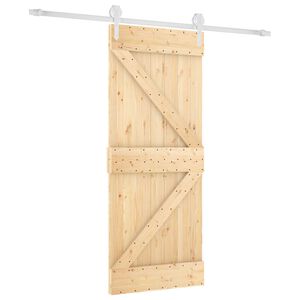 vidaXL Slankios durys 85 x 210 cm Natūrali ir Balta