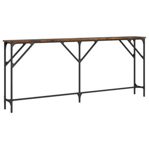 vidaXL Konsolinis staliukas, dūminis, 180x23x75cm, apdirbta mediena