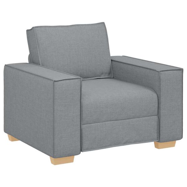 vidaXL Sofa 3 pcs &Scaron;viesiai pilka 220 x 80 x 84 cm Lino mi&scaron;inio audinys