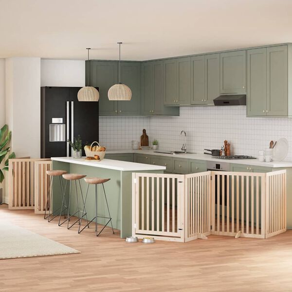 vidaXL Varteliai &scaron;unims su durimis, 10 segmentų, 800cm, tuopos mediena