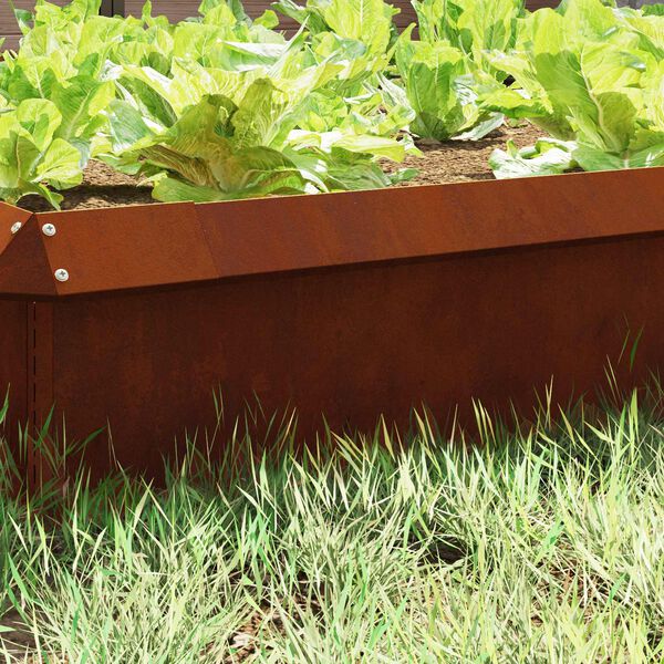 vidaXL Sraigių tvora Rūdijanti 50 x 3,5 x 25 cm