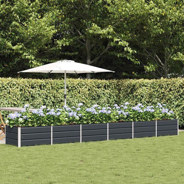 vidaXL Lovelis Antracitas 480 x 80 x 45 cm Plienas