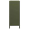 vidaXL Komoda, alyvuogių žalios spalvos, 35x39x103,5cm, plienas