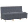 vidaXL Modulinis sofa vienetas be rankų 3 vnt. Tamsiai pilka Aksomas