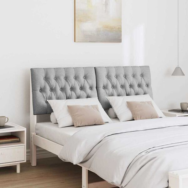 vidaXL Apmu&scaron;ta lovos galvūgalis &Scaron;viesiai pilka 150 cm