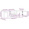 vidaXL televizoriaus spintelė Old Wood 140x35x40 cm Engineered Wood