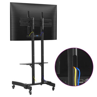vidaXL Televizoriaus laikiklis/vežimėlis, 32"-65", Plasma/LCD/LED