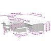 vidaXL Sodo Sofų Rinkinys su saugykla 13 pcs Smėlio Poli ratanas