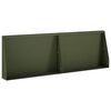 vidaXL Sienelė 2 vnt. 60 x 12 x 40 cm Plienas Alyvuogių žalia