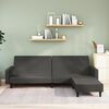 vidaXL Dvivietė sofa-lova su pakoja, tamsiai pilkos spalvos, aksomas
