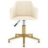 vidaXL Pasukamos valgomojo kėdės, 2vnt., kreminės spalvos, aksomas