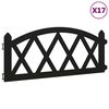 vidaXL Vejos pertvaros, 17vnt., juodos spalvos, 10m, PP