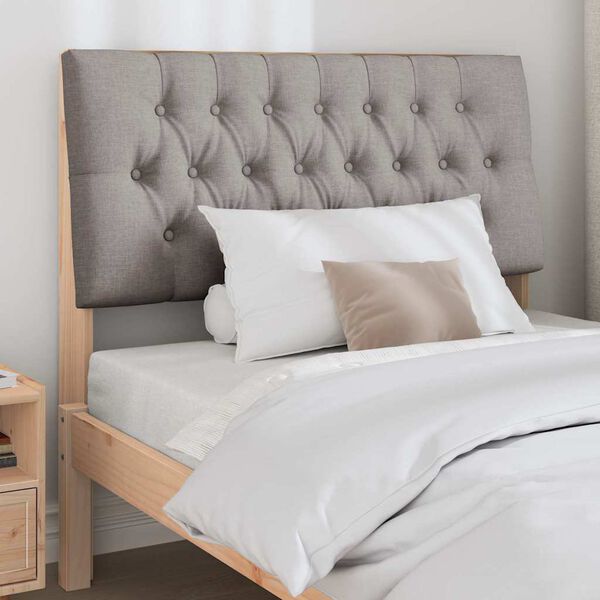 vidaXL Apmušta lovos galvūgalis Taupe 100 cm Kietos pušies mediena