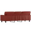 vidaXL Trivietė sofa, raudonojo vyno spalvos, 180cm, dirbtinė oda