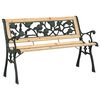 vidaXL Sodo suolas su pagalve Ruda 116 x 54 x 73 cm Medis