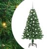 vidaXL Dirbtinė Kalėdų eglutė Žalia 150 cm PVC ir Plienas ir Plastikas