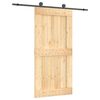 vidaXL Slankios durys Natūrali ir juoda 100 x 210 cm