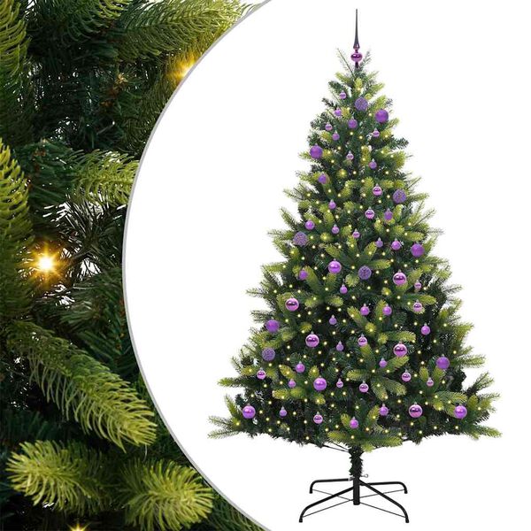 vidaXL Dirbtinis sulankstomas Kalėdų medis su 300 LED Žalia 240 cm