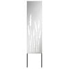 vidaXL Sodo privatumo ekranas &bdquo;Fretwork&ldquo; Sidabro 32 x 140 cm