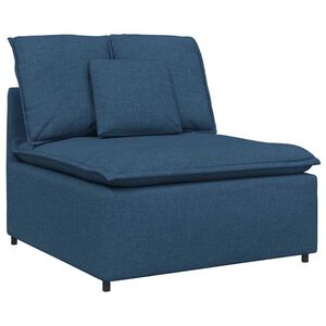 vidaXL Modulinė sofa su pagalvėlėmis, mėlyna, 100 cm