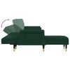 vidaXL L formos sofa-lova, tamsiai žalia, 271x140x70cm, aksomas