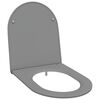 vidaXL Tualeto sėdynė Pilka 47 x 36 x 3,4 cm Duroplastas