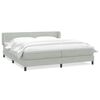 vidaXL Box Spring Lova su čiužiniais &Scaron;viesiai pilka 180x210 cm aksomas