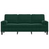 vidaXL Trivietė sofa su pagalvėlėmis, tamsiai žalia, 180cm, aksomas