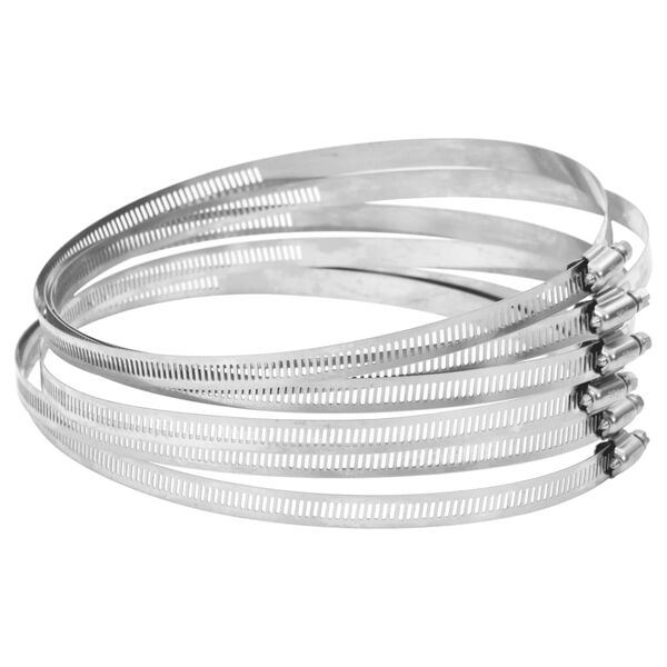 vidaXL Žarnų spaustukai, 6vnt., 91-220mm, 304 nerūdijantis plienas