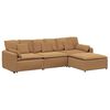 vidaXL Modulinė sofa su pakoja ir pagalvėlėmis, smėlio spalvos