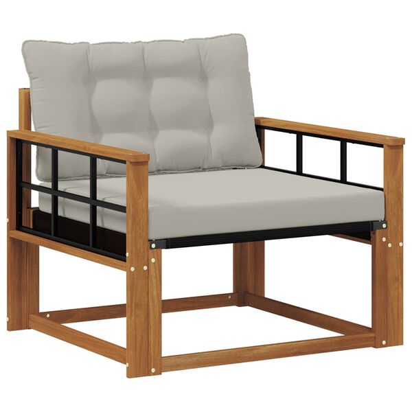 vidaXL Lauko sofos komplektas Kietasis akacijos medis ir Textilene