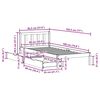 vidaXL Lovos rėmas be čiužinio, 90x190cm, pu&scaron;ies medienos masyvas