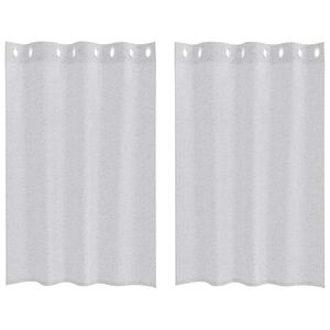 vidaXL Voile Užuolaida 2 vnt. &Scaron;viesiai pilka 140 x 140 cm Poliesteris