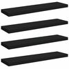 vidaXL Pakabinamos lentynos, 4vnt., juodos, 90x23,5x3,8cm, MDF