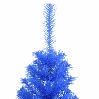 vidaXL Dirbtinė Kalėdų eglutė su stovu, mėlynos spalvos, 150cm, PVC