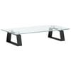 vidaXL Monitoriaus stovas, juodas, 40x20x8cm, stiklas ir metalas