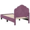 vidaXL Vaiki&scaron;ka Lovo Rėmas su Galvūgaliu Violetinė 70 x 140 cm Aksomas