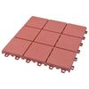 vidaXL Terasinė Plytelė 10 vnt. Raudona 30,5 x 30,5 x 2,2 cm