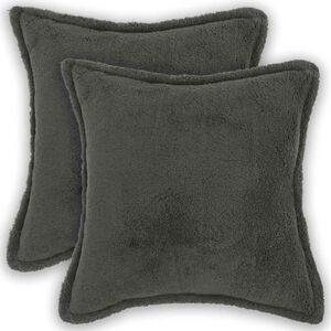 vidaXL Pagalvėlės užvalkalas 2 pcs HOUTEN Tamsiai pilka 30 x 30 cm