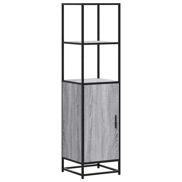 vidaXL Highboard Gray Sonoma inžinerinis medis ir metalas