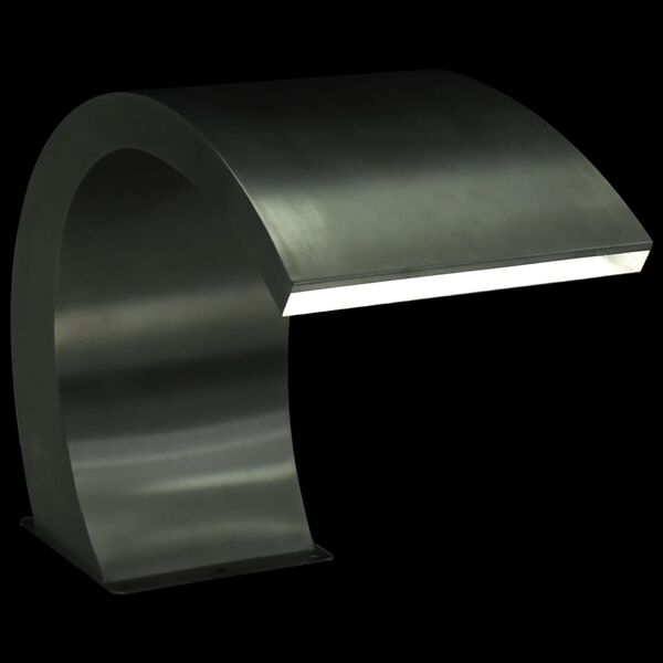 vidaXL Baseino fontanas su LED, 30x60x45cm, nerūdijantis plienas