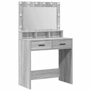 vidaXL Makiažo stalas Pilkas Sonoma 79 x 41 x 135 cm Apdirbta mediena