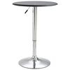 vidaXL Baro stalas, juodos spalvos, MDF, 60cm skersmens