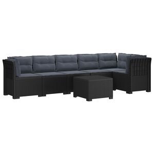 vidaXL 6-vietė Sodo Sofa Su Pagalvėlėmis Rataniniu I&scaron;vaizdu PP