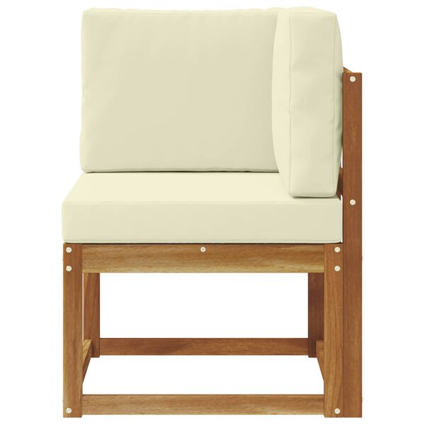 vidaXL Lauko kampinė sofa Kietos akacijos mediena