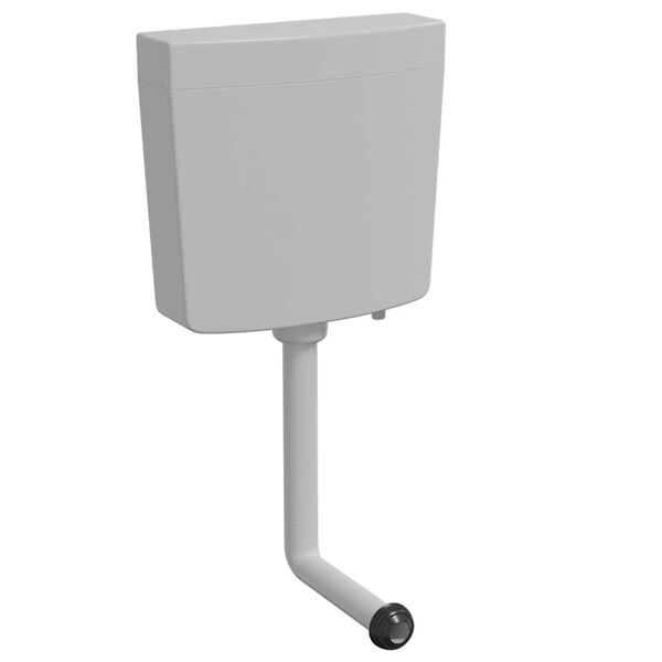 vidaXL Klozeto bakelis su vandens įleidimo anga apačioje, pilkas, 3/6l