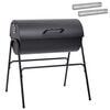 vidaXL Lauko grilis 3 pcs 80 x 73 x 90 cm Juoda Metalas